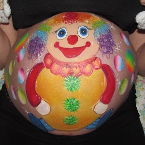 clown belly painting