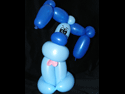 blue dog balloon twisting