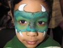 Face Painting Ideas - Green Dragon Face Painting