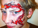 Face Painting Red Dragon