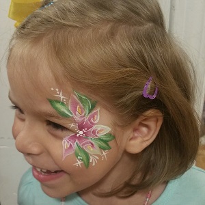 cheek painting flowers