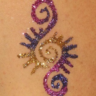 Glitter tattoo designs