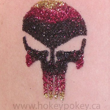 Skull Glitter Tattoo