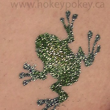 glitter tattoo frog