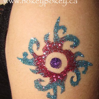 glitter tattoo