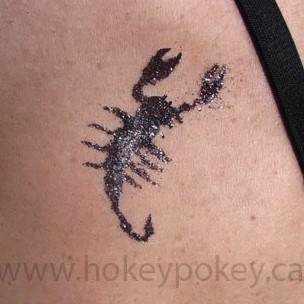 scorpion glitter tattoo