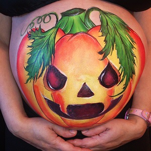 pumpkin belly painting