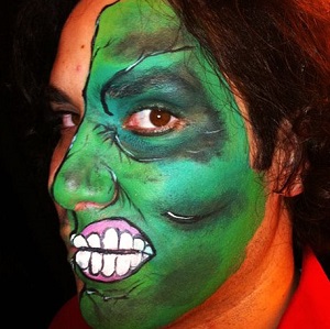 snazaroo face paint green monster